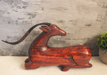 Load image into Gallery viewer, Metal and Wood Handcrafted Deer Figurine - Style It by Hanika