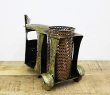 Load image into Gallery viewer, Metal Handcrafted Auto Rickshaw Pen Stand Size 26.7 x 15.2 x 21.6 cm - Style It by Hanika
