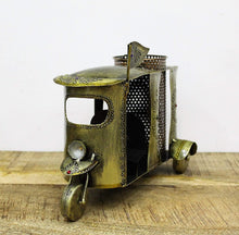 Load image into Gallery viewer, Metal Handcrafted Auto Rickshaw Pen Stand Size 26.7 x 15.2 x 21.6 cm - Style It by Hanika