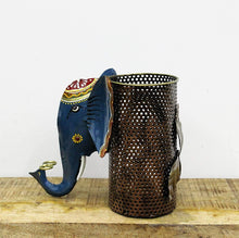 Load image into Gallery viewer, Metal Handcrafted Elephant Pen Stand Size 21.6 x 10.2 x 17.8 cm - Style It by Hanika