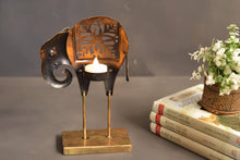 Load image into Gallery viewer, Metal Long Leg Elephant Tealight Holder - Style It by Hanika