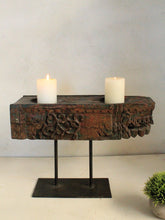 Load image into Gallery viewer, Vintage Wooden Hand Carved Candle Holder Stand - Style It by Hanika