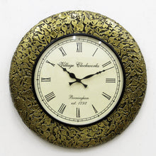 Load image into Gallery viewer, Vintage Wooden Wall Clock: Key Designed Frame - Style It by Hanika