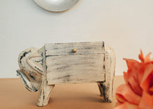 Load image into Gallery viewer, Wooden Distressed Elephant Shaped Box - Style It by Hanika