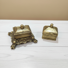 Load image into Gallery viewer, Antique Brass Trinket knob Box (Not a Set)
