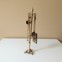 Load image into Gallery viewer, Brass Fireplace Tools Set | 4-Piece Brass Finish Hearth Companion
