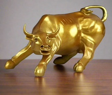 Load image into Gallery viewer, Resin Charging Bull Sculpture | Stock Market Bull Collectible | Entrepreneur Gift | Executive Office Decor
