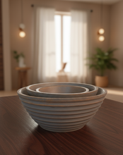 Load image into Gallery viewer, Rustic Hand-Carved Wooden Bowl Set | Decorative Farmhouse Decor
