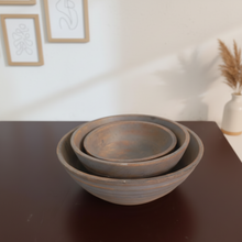 Load image into Gallery viewer, Rustic Hand-Carved Wooden Bowl Set | Decorative Farmhouse Decor
