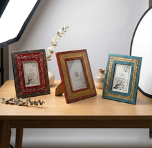 Load image into Gallery viewer, Handmade Mixed Colorful Wooden Photo Frame
