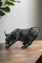 Load image into Gallery viewer, Resin Charging Bull Sculpture | Stock Market Bull Collectible | Entrepreneur Gift | Executive Office Decor
