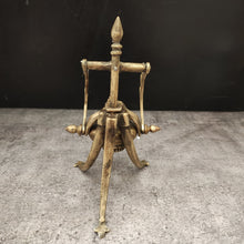 Load image into Gallery viewer, Antique Brass Smudge Pot or Inkwell on Tripod Stand
