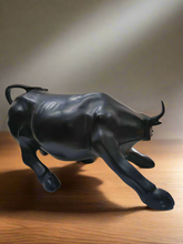 Load image into Gallery viewer, Resin Charging Bull Sculpture | Stock Market Bull Collectible | Entrepreneur Gift | Executive Office Decor
