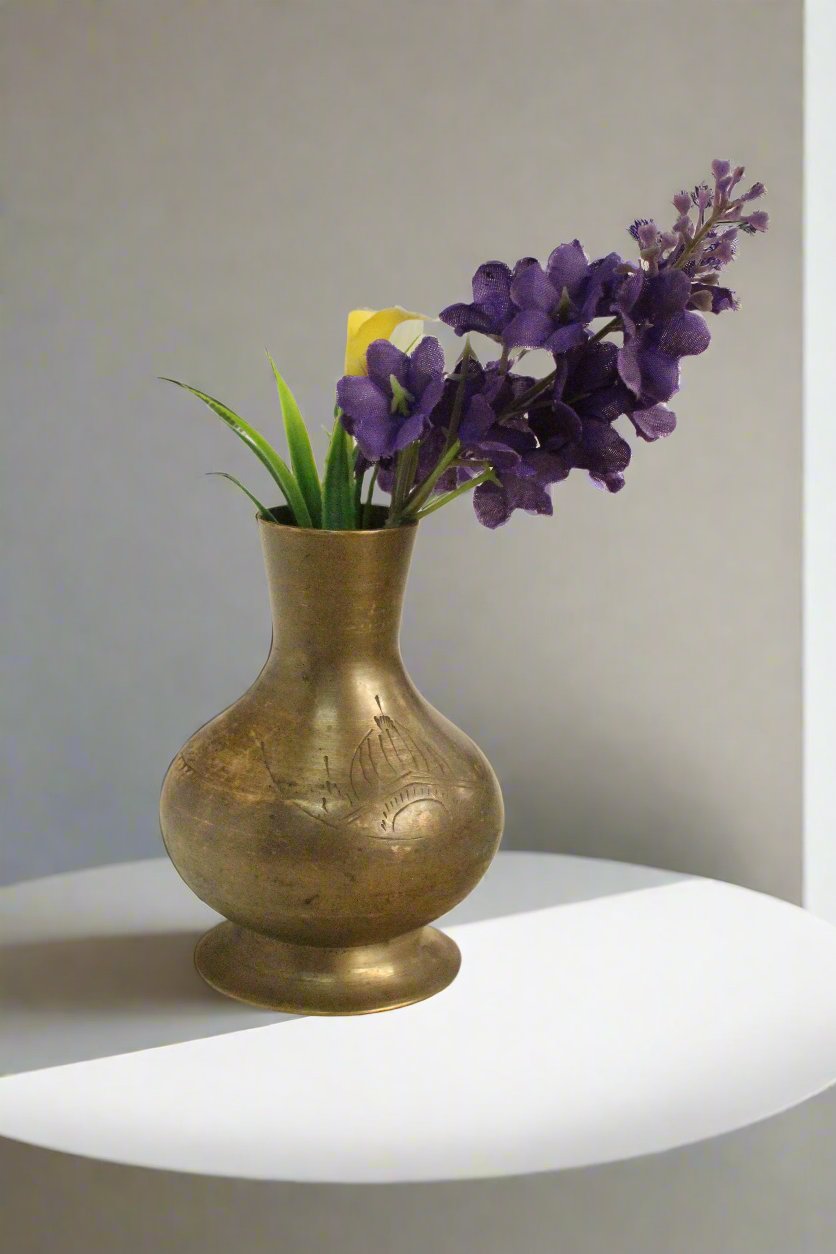 Beautiful Vintage Brass Flower Vase