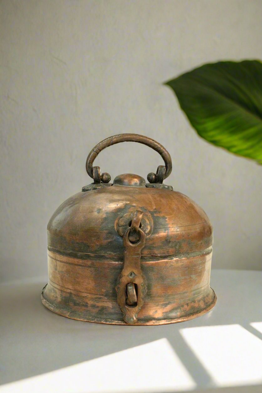 Vintage Copper Paan Dan with a Handle