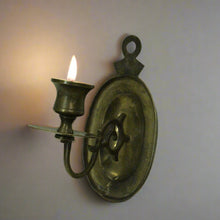 Load image into Gallery viewer, Vintage Brass Wall Sconce Candle Holder

