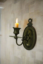 Load image into Gallery viewer, Vintage Brass Wall Sconce Candle Holder
