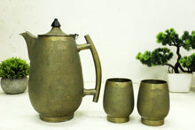 Load image into Gallery viewer, Magnificent Antique Brass Jug and Glass set
