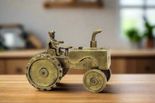 Load image into Gallery viewer, Vintage Brass Tractor with Steadfast Driver
