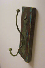 Load image into Gallery viewer, Vintage Rustic Wall Hook with Brass Knobs Hooks
