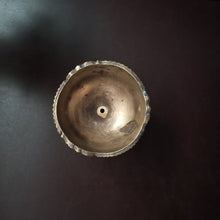Load image into Gallery viewer, Antique German Silver  Footed Bowl with Sculpted Rim
