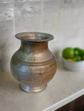 Load image into Gallery viewer, Whispers of Ritual: Vintage Brass Water Pot/Lota, Aged Elegance
