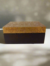 Load image into Gallery viewer, Brass Embossed Wooden Jewelry Boxes | Handcrafted Keepsake Storage | Decorative Trinket Chests | Unique Gift Set| Multiple Sizes Available
