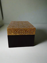 Load image into Gallery viewer, Brass Embossed Wooden Jewelry Boxes | Handcrafted Keepsake Storage | Decorative Trinket Chests | Unique Gift Set| Multiple Sizes Available
