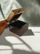 Load image into Gallery viewer, Brass Embossed Wooden Jewelry Boxes | Handcrafted Keepsake Storage | Decorative Trinket Chests | Unique Gift Set| Multiple Sizes Available
