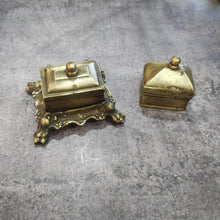 Load image into Gallery viewer, Antique Brass Trinket knob Box (Not a Set)
