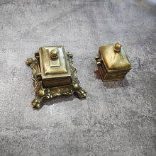 Load image into Gallery viewer, Antique Brass Trinket knob Box (Not a Set)
