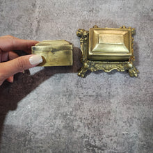 Load image into Gallery viewer, Antique Brass Trinket Box - Two Unique Indian Boxes (Not a Set)
