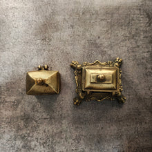 Load image into Gallery viewer, Antique Brass Trinket knob Box (Not a Set)
