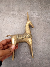 Load image into Gallery viewer, Vintage Brass Tribal Horse Figurine
