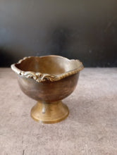 Load image into Gallery viewer, Antique German Silver  Footed Bowl with Sculpted Rim
