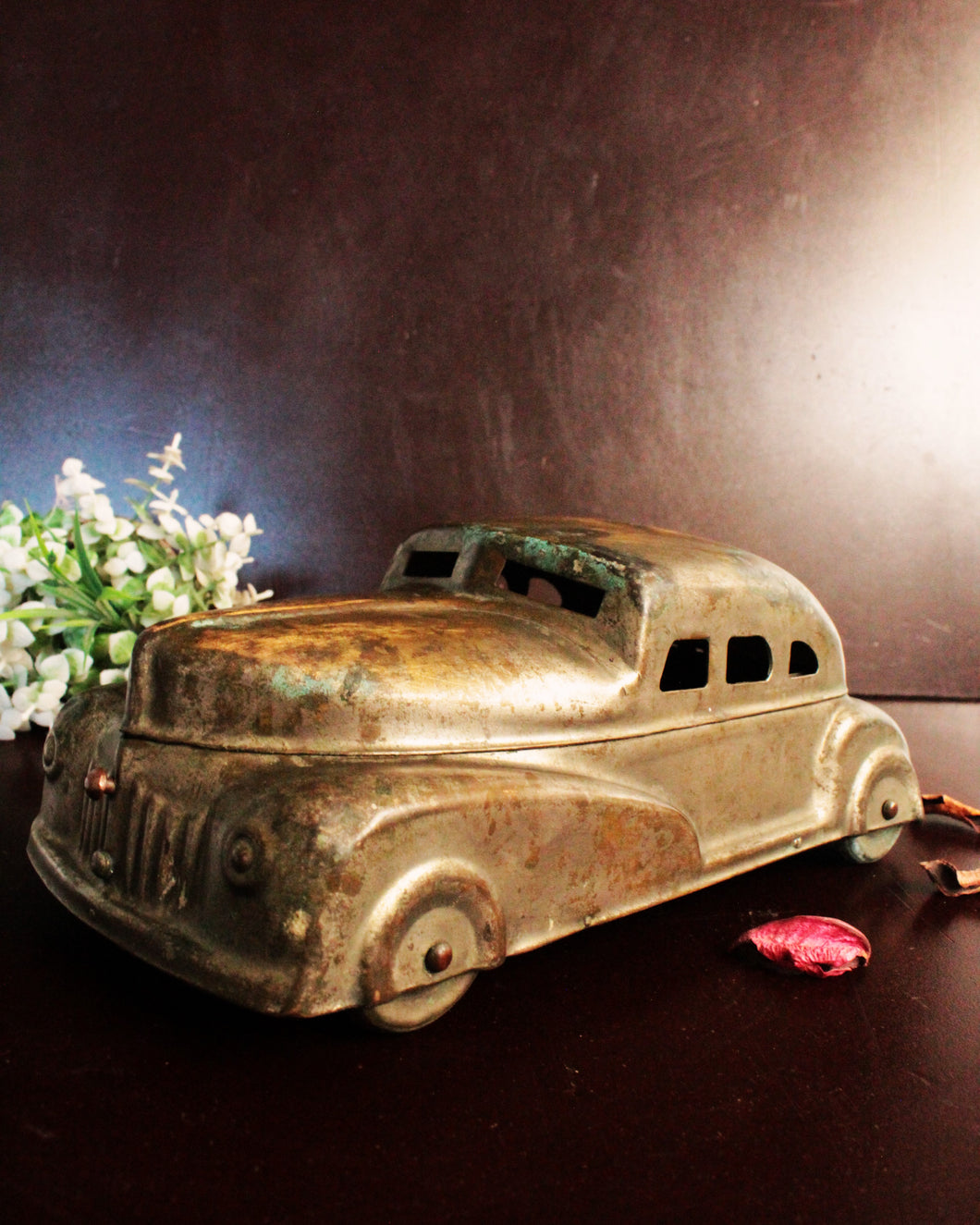 Vintage Brass Car Paan Dan With Multiple Containers