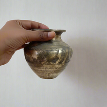 Load image into Gallery viewer, Vintage  Brass Hand-Engraved  Water Pot: Traditional Indian Pooja Vessel
