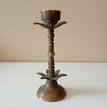 Load image into Gallery viewer, Vintage Brass Taper Candlestick Holder
