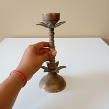 Load image into Gallery viewer, Vintage Brass Taper Candlestick Holder
