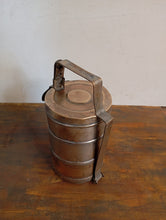Load image into Gallery viewer, Vintage Three Tier Brass Tiffin Box

