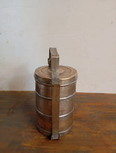 Load image into Gallery viewer, Vintage Three Tier Brass Tiffin Box
