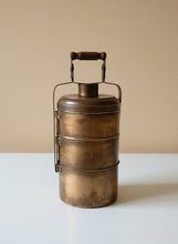 Load image into Gallery viewer, Elegant Vintage Three Tier Brass Tiffin Box
