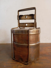 Load image into Gallery viewer, Vintage Two Tier Brass Tiffin Box
