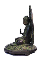 Load image into Gallery viewer, Abhaya Buddha Idol Blessing Buddhism Brass Statue Size 10 x 9.5 x 14 cm - Style It by Hanika
