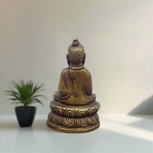 Load image into Gallery viewer, Abhaya Sitting Buddha Brass Statue Size 3.5 x 2.5 x 5.6 cm - Style It by Hanika
