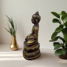Load image into Gallery viewer, Abhaya Sitting Buddha Brass Statue Size 3.5 x 2.5 x 5.6 cm - Style It by Hanika
