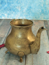 Load image into Gallery viewer, Antique Brass Ritual Pot with Tripod Legs - Style It by Hanika
