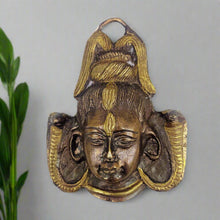 Load image into Gallery viewer, Antique Finish Shankar Face Wall Hanging Size 7.5 x 2.4 x 9.7 cm - Style It by Hanika
