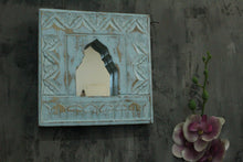 Load image into Gallery viewer, Antique Inspired Handcrafted Wooden Blue Rustic Mirror Indian Jharokha - Style It by Hanika
