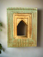 Load image into Gallery viewer, Antique Inspired Handcrafted Wooden Rustic Jharokha - Style It by Hanika
